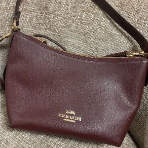 Coach Burgundy Leather Crossbody Bag